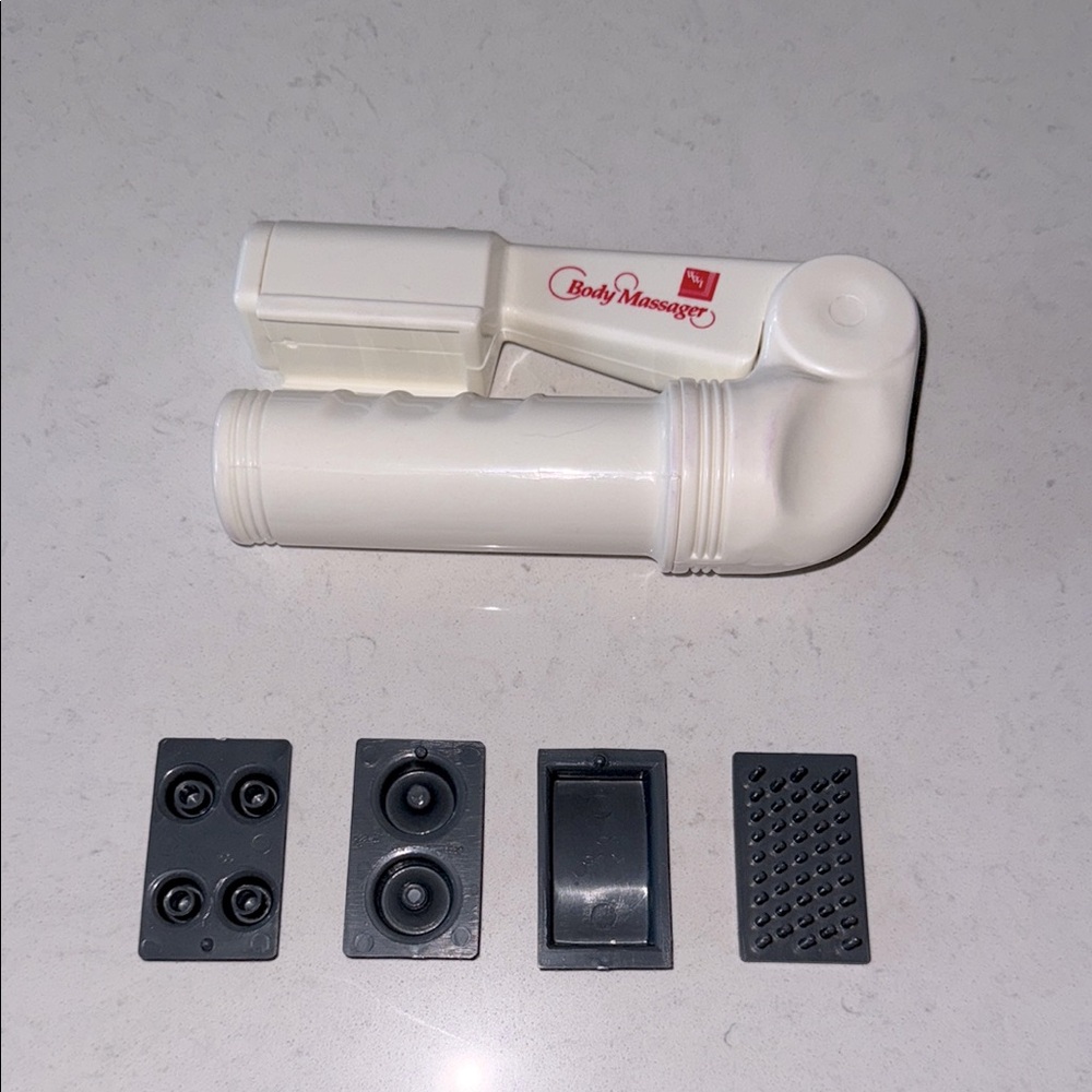 White Body Massager with Attachments Body Massager
